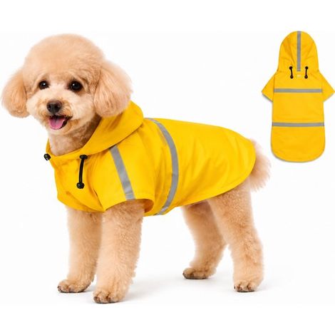 Imperméable pour chien – Manteau de pluie – Réfléchissant – Dos 30 cm – Coupe ajustable (1/5)