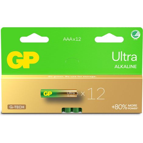 Batterie alcaline GP ultra AAA/LR03, confezione da 12, 151447 (1/4)