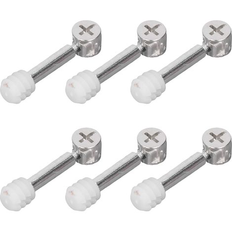 Packung mit 100 Nockenbefestigungen für Möbelplatten, 3-in-1-Sicherungsmutter und Verbindungsbolzen. (1/5)
