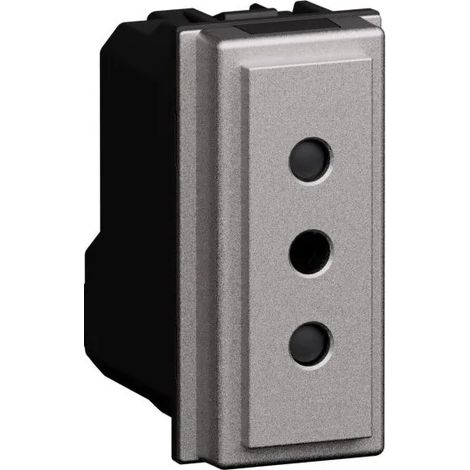 Presa Steel Bticino living now KS4113 2P+T 10A 250Vac