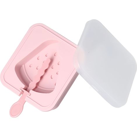 Moules à glace réutilisables et empilables en silicone pour glaces et cakesicles, avec couvercle et bâtonnets, pour une utilisation facile. (1/5)