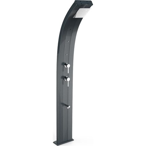 Doccia Solare da Giardino 40L Miscelatore Nebulizzatore e Lavapiedi Arkema Dada Grigio Antracite (1/5)