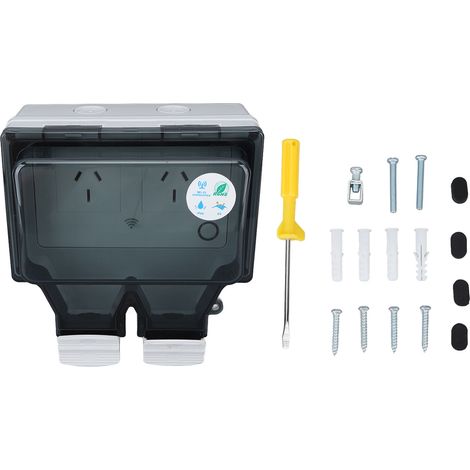 Prise intelligente WiFi type 86 IP66 extérieure étanche, prise connectée avec contrôle APP, 15A prise AU 110-250V SNW 2AU (1/5)