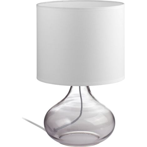 Lámpara de sobremesa ORIANA gris/blanco E27 (1/2)