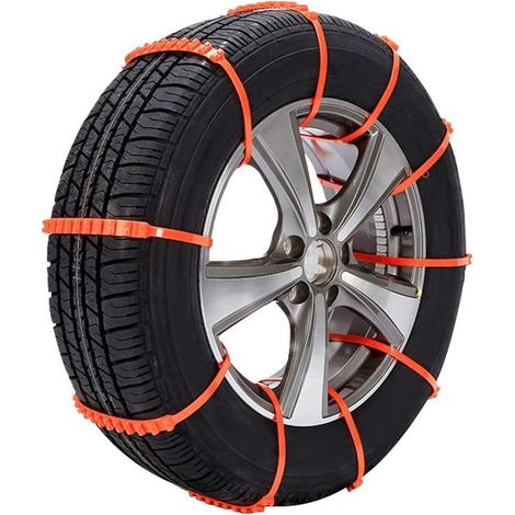 GROOFOO 10Pcs ChaîNes à Neige, ChaîNes De Pneu AntidéRapantes Universelles Pour Urgence ExtéRieure, Ceinture De Pneu De Voiture AntidéRapante Pour Toutes Les Voitures Avec Largeur De Pneu (1/5)