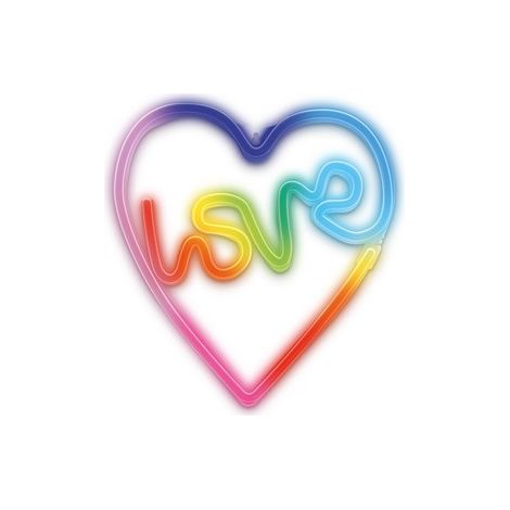 Neón LED RGB AMOR EN EL CORAZÓN Signo Luz USB LED Luz Hogar Luz Luz Nocturna Amor en Corazón Cambio de Color en el Control Remoto Luces Decorativas de Pared Dormitorio Decoración