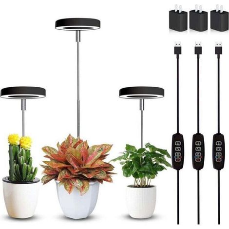 Lampe De Croissance - Lumiere Blanche Chaude - Perche Telescopique 16-65 Cm - Pour Plantes D Interieur - 1 Unite (1/4)