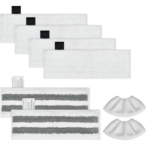 8 Stück Mikrofaser Tuchset Kompatibel für Kärcher Dampfreiniger EasyFix SC 1,SC 2,SC 3,SC 4,SC 5,Wiederverwendbar und Waschbar Dampfreiniger Zubehör für Kärcher-Dampfreiniger,6 Bodendüse+2 Handdüse (1/5)