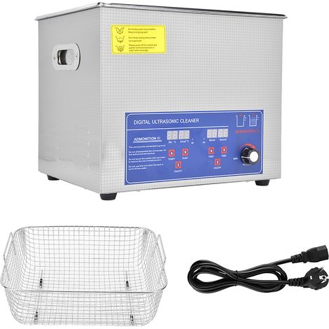 Nettoyeur Ultrasonique 10L 40AL Numérique Température Réglable Machine de Nettoyage à Ultrasons Prise UE 220V (1/5)