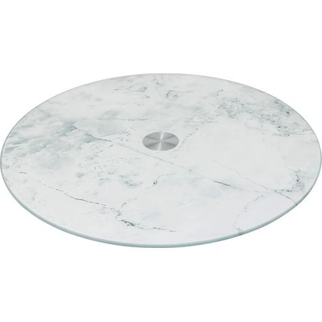 5Five Simply Smart – Plateau pivotant en verre effet marbre 31cm – Design élégant pour mise en valeur – Idéal pour présentation de plats et décorations (1/3)