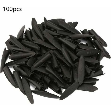 100 pcs bouchons en bois, bouchons de 9.5 mm pour accessoires de l'outil de travail du bois de gabarit de trou de poche, prise de gabarit de trou de poche(noir)-Fei Yu