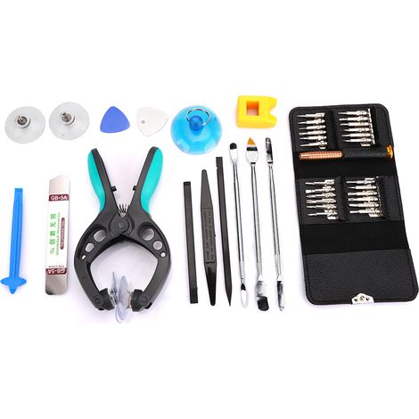 Kit outil de réparation mobile : levier écran, démontage téléphone, barre d'ouverture, combo 4 pièces. (1/5)