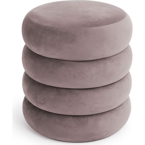 Samt-Polsterhocker mit Stauraum 42 cm SNUGGO Altrosa (1/5)