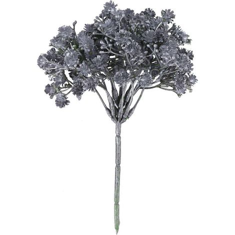 Gypsophile artificielle en plastique, fleur ornementale pour la maison, décoration de soirée (gris foncé) (1/3)