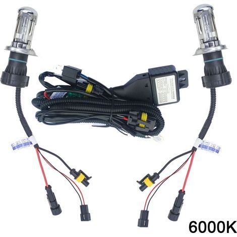 Bombilla LED HID Xenon, 35 W H4 xenón HID Bi-Xenon luz alta/baja, bombillas de repuesto - 6000K (1/3)