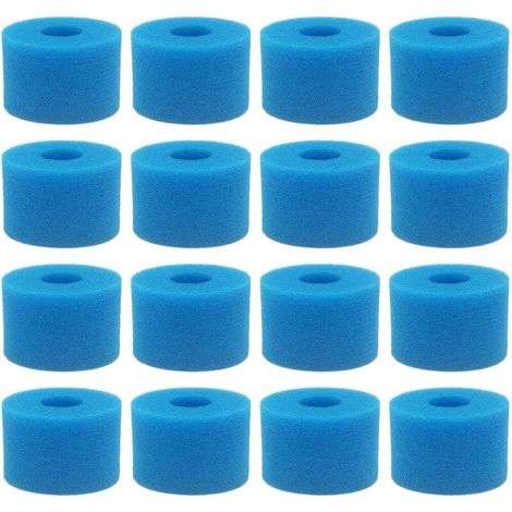 16 pcs blue pool filter sponge pads - highly effective in purifying water, suitable for all pool filters (1/5)