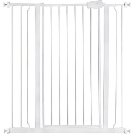 Safetots Extra Tall Metal Safety Gate Pressure Fit, 94.3cm - 101.9cm, White, 104cm in Height, Extra Tall Baby Gate