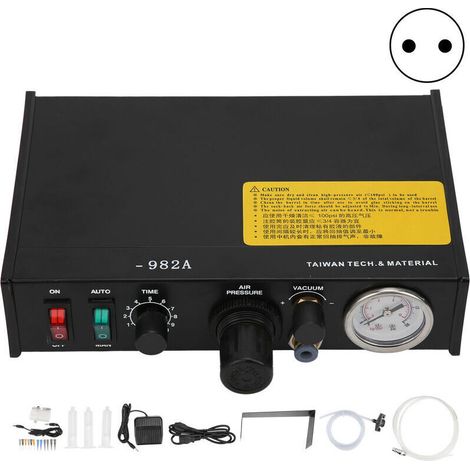 Glue Dispenser, Automatic Glue Filling Machine AC220-240V 982A High Precision Dispensing Controller for Electronics, Lighting (EU Plug) Glue Gun (1/5)