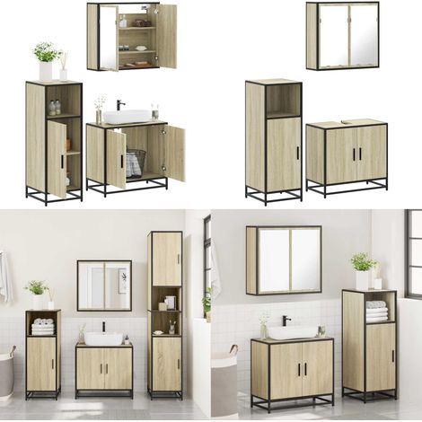 vidaXL Ensemble de meubles de salle de bain 3 pcs chêne sonoma