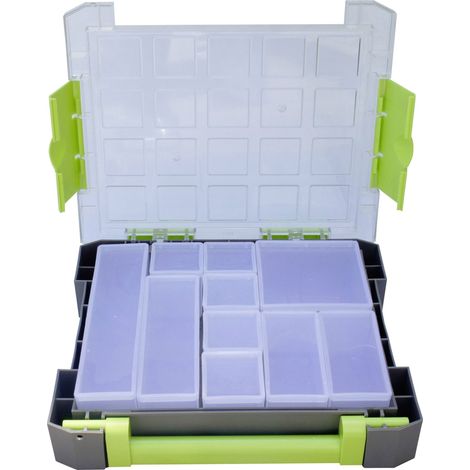 Coffret de rangement séparations fixes VISO W185-10 (L x l x H) 275 x 70 x 325 mm Nombre de comparti (1/5)