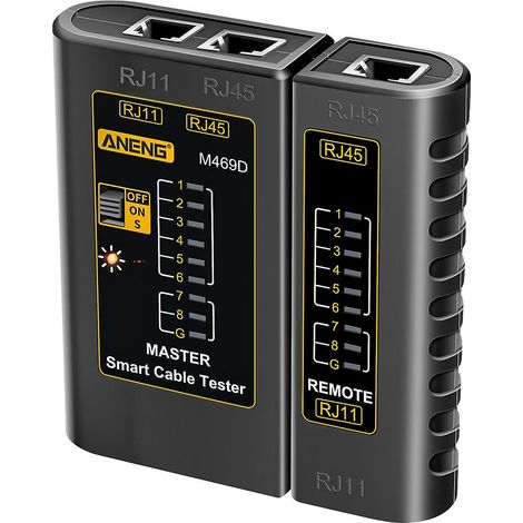 ANENG M469D Netzwerkkabeltester für RJ11- und RJ45-Paare mit LED-Anzeige