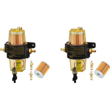 2x UF-10K Kraftstofffiltereinheit mit Filterelementen für Außenbordmotoren