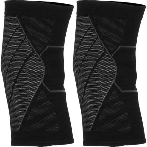 2 pièces Genouillère de Compression Longue Anti-Choc en Nid d'Abeille pour Basketball - Blanc Taille L (175-185 cm) (1/5)