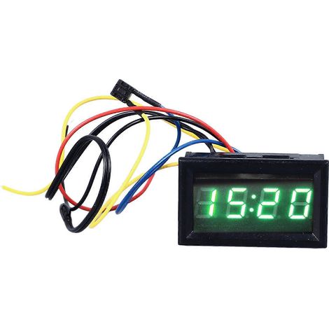 Intelligentes digitales Autothermometer 3-in-1-Gerät mit Nachtlicht, LED-Digitalanzeige, elektronischer Uhr und Voltmeter (1/4)