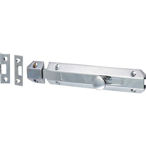 TIMCO Architectural Flat Section Bolt Polished Chrome - 150 x 35mm