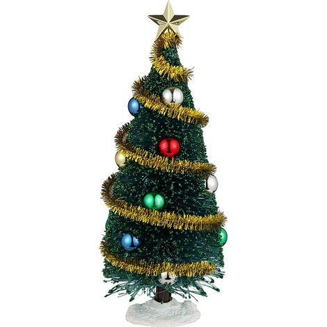 Decorazione per villaggio di Natale "Albero di Natale verde scintillante" in plastica (1/2)