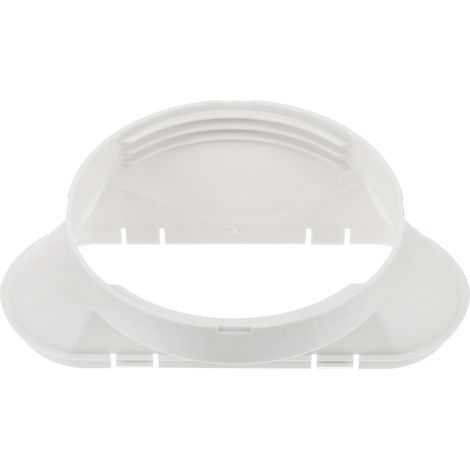 Adaptateur de tuyau de climatiseur en plastique blanc avec embout plat, connecteur facile à installer pour unités extérieures et climatiseurs. (1/5)