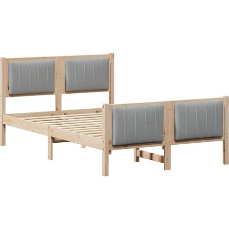 Estructura de cama Marrón y gris claro 120 x 190 cm vidaXL (1/5)