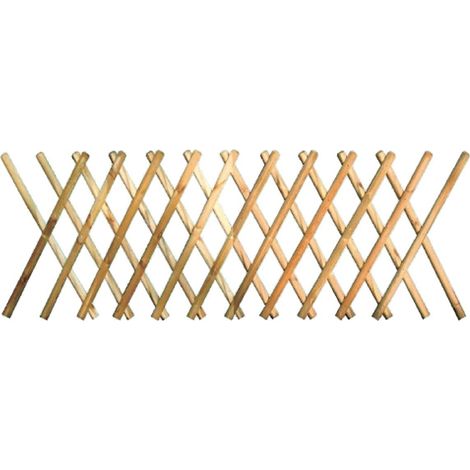Fraschetti – Clôture extensible en bois traité 80H x 250 cm – Grillage treillis pour extérieur – Section tige diamètre 5 mm