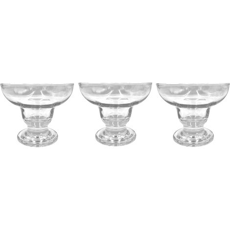 3er-Set Eisbecher aus transparentem Glas Eisschale Dessertschale Dessertbecher