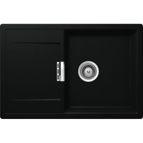 Évier de cuisine Cristadur Mono - 765 x 510 x 195 mm - sous-meuble 50 cm - Coloris Puro - Schock (1/5)