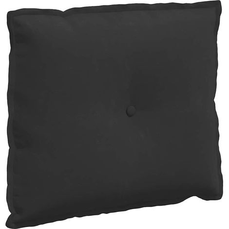 Back Pillow Black 60 x 50 cm Microfibre Fabric vidaXL