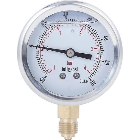 TS PGGZ604-4bar 1/4BSP Y60 Professionelles Radialmanometer für die Druckmessung im Haushalt