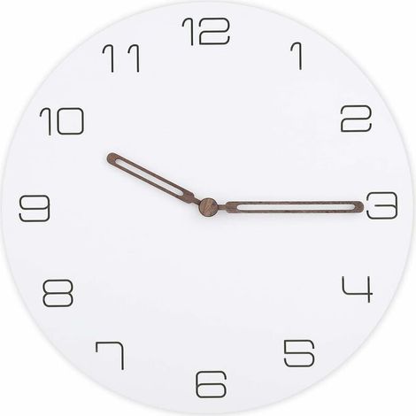 Horloge Murale - Mouvement Quartz Silencieux - Cadran Texturé avec Chiffres Larges et Lisibles - Pour Chambre, Salon, Cuisine, Bureau à Domicile - 1 Pièce (1/5)