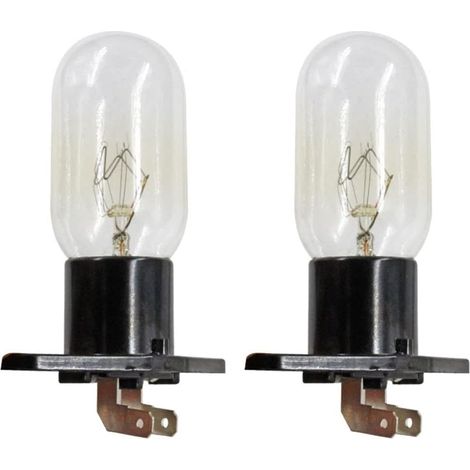 Lot de 2 Lampes de Four à MicroOndes Z187 240 V 25 W 6,3 MM pour De Nombreux modèles