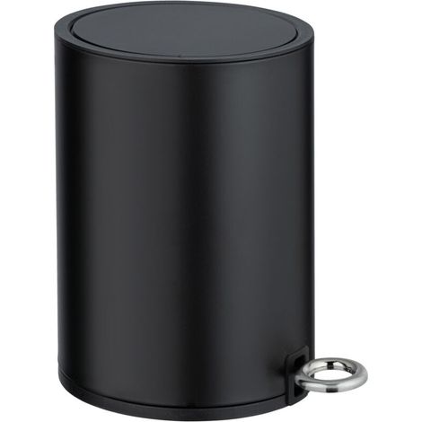 Poubelle de salle de bain à pédale 3 litres – Acier verni mat – Easy Close – Ouverture sans contact – Dimensions 18,5 x 25,5 x 24,5 cm (1/5)