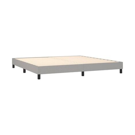 Sommier champignon avec matelas LED, gris clair, 200 × 200 cm, tissu, tissu doux et respirant, éclairage led d’ambiance, pour chambre, décor moderne, facile à assembler (1/5)