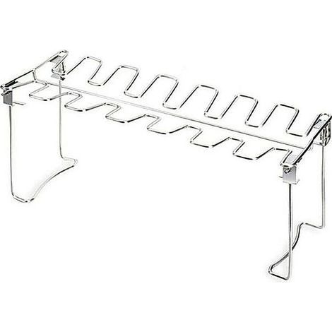 Barbecue, Support de Gril de pilons de Poulet BBQ Grill Wing Grill, Accessoires Grille Cuisson Cuisses Acier Inoxydable, égouttoir (1/2)