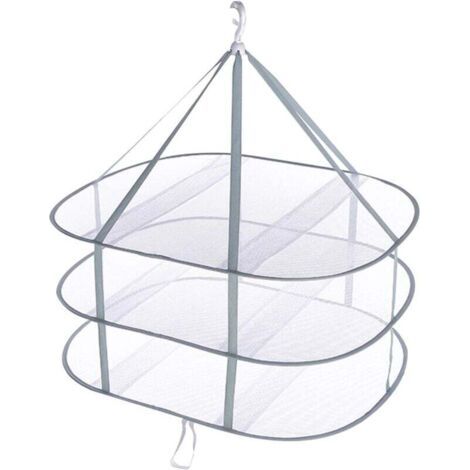 Suspendus séchoir à Pull,Cintre à Maille Pliable à 3 Niveaux pour Chandail,Sèche-Linge Niveaux en Filet,Cintre Empilable Polyvalent,pour l'intérieur et l'extérieur, pour Pull,Linge délicat