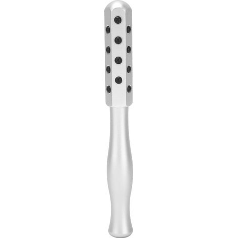 Bâton de massage visage germanium galet rouleau raffermissant liftant peau minceur argent (1/5)