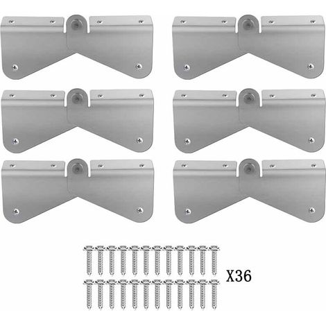 Lot de 6 charnières d'extension de gouttière, charnières d'extension de bec de descente, installation facile, n'importe quelle taille ou bec de descente carré (1/5)
