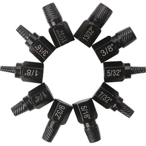 CREA Extracteur de vis Torx 10 pièces, outil de retrait de boulons et d'écrous, jeu d'extracteurs de boulons ronds – Tête solide (1/5)