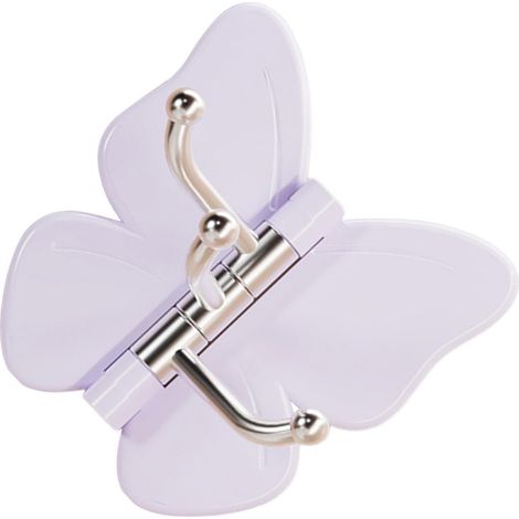 Crochets muraux adhésifs papillon Support Adhésif Rotatif À 3 Branches Crochets Muraux Pour Vêtements, Robe, Sac, Clé, Manteau, Serviette, Salle De Bain, Chambre, Cuisine, Placard (1/5)