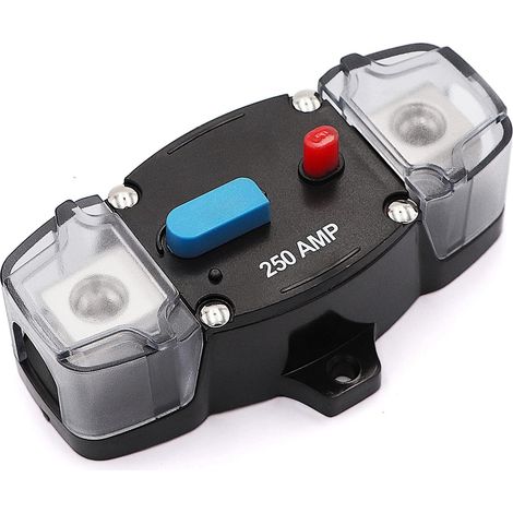 12–24 Volt DC 250 A Leistungsschalter, manuelles Zurücksetzen, 0–8 Messgeräte, Trolling-Motor, Auto, Stereo, Audio, Inline-Sicherungsblockhalter, Wechselrichter für Automobil, Wohnmobil, Marine, Boot 