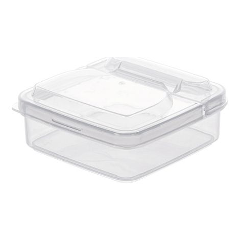 Boîte à fromage tranché (lot de 2) compatible avec le réfrigérateur, boîte de rangement transparente en plastique pour tranches de fromage et beurre, avec couvercle pliable, compatible avec les alimen (1/5)