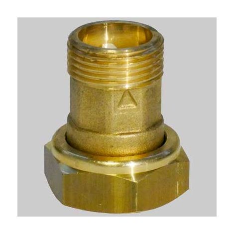 RACCORDO CON DADO GIREVOLE E VALVOLA DI NON RITORNO  M 3/4  F 1     MADE IN ITALY